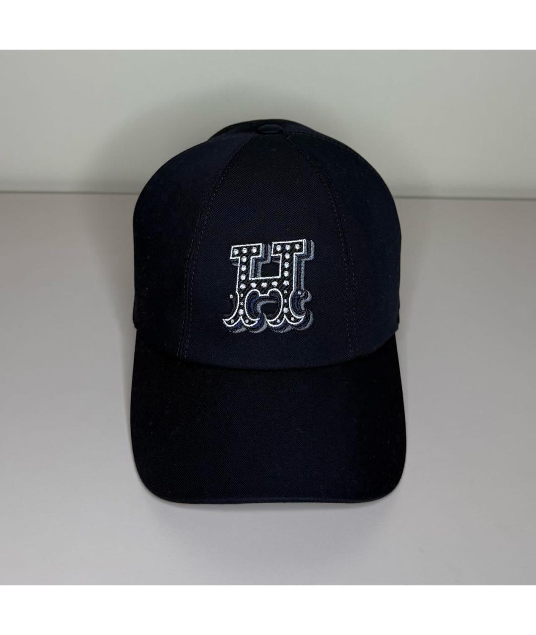 HERMES Темно-синяя хлопковая кепка, фото 9