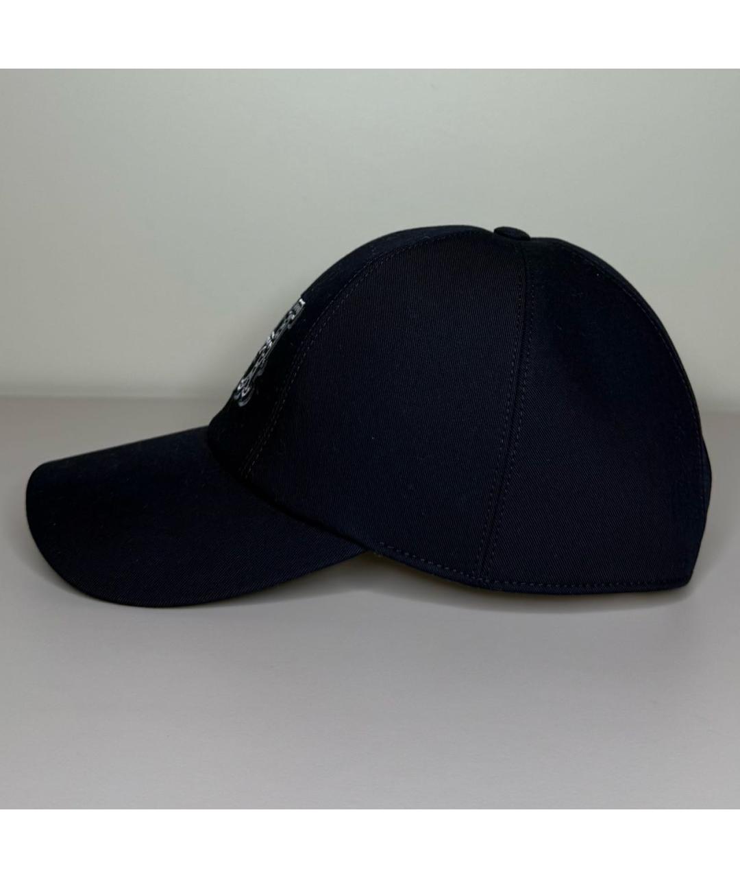 HERMES Темно-синяя хлопковая кепка, фото 3
