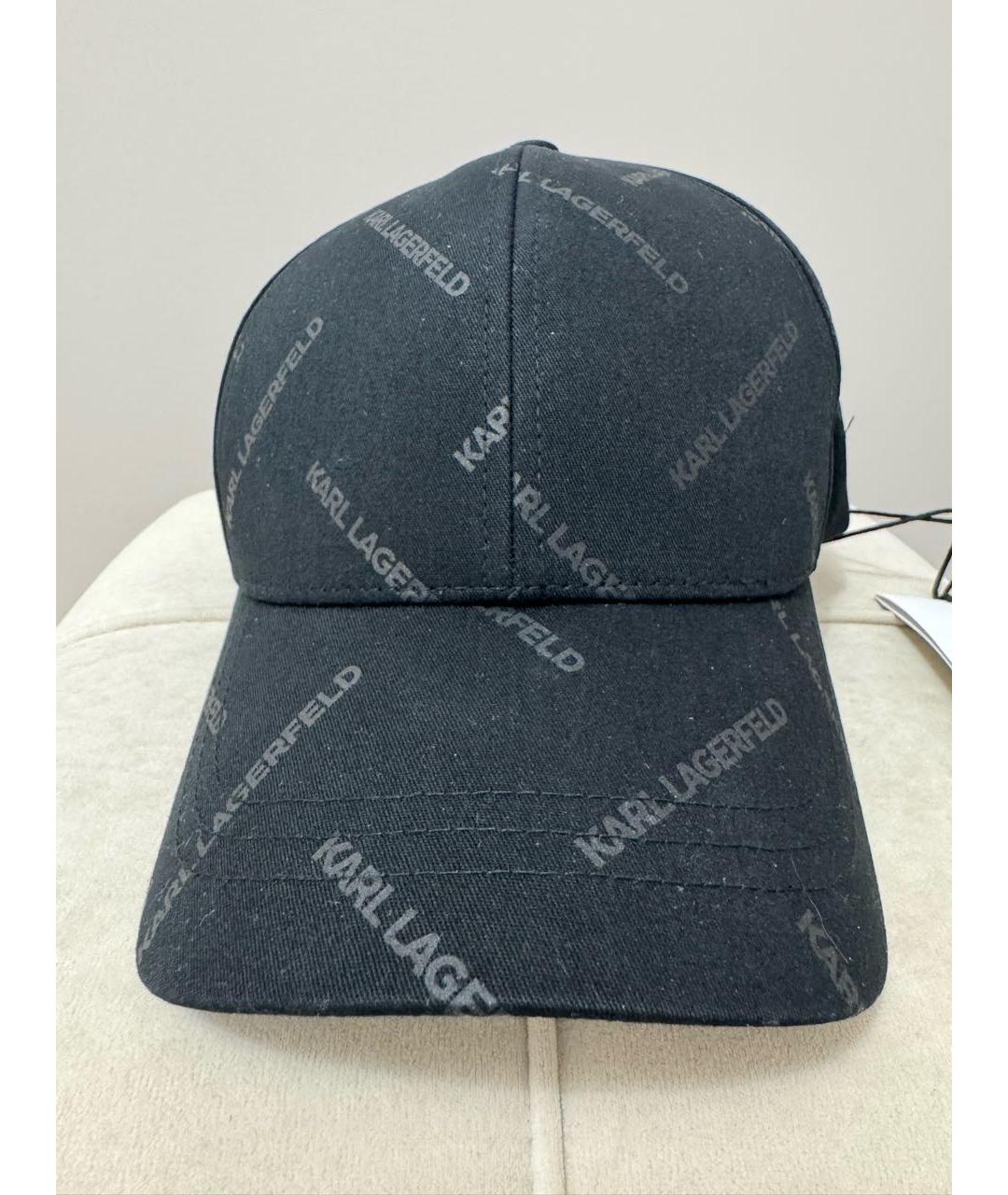 KARL LAGERFELD Черная хлопковая кепка/бейсболка, фото 9