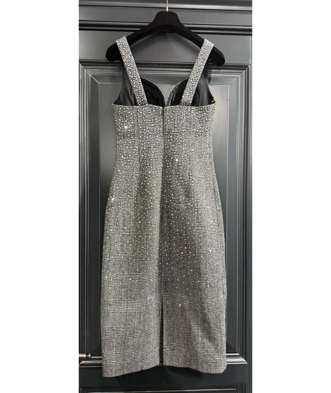 ERMANNO SCERVINO Серебряное шерстяное коктейльное платье, фото 2