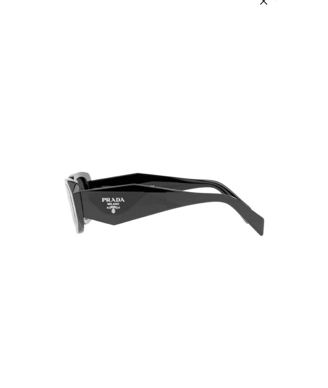 PRADA Черные пластиковые солнцезащитные очки, фото 3