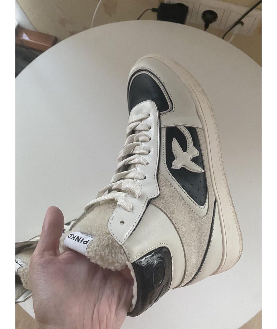 PINKO Мульти кожаные кеды, фото 4