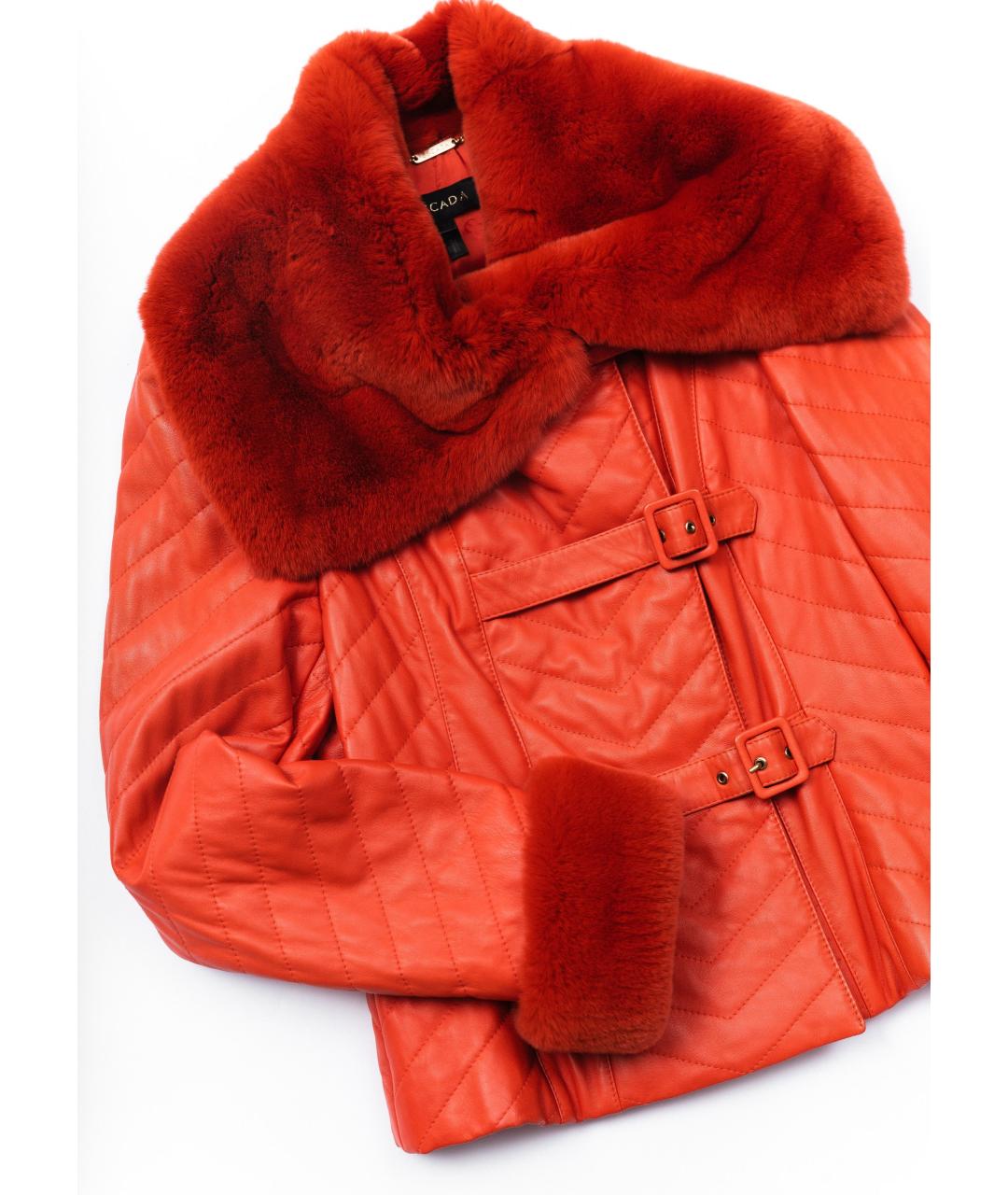 ESCADA Оранжевая кожаная куртка, фото 5