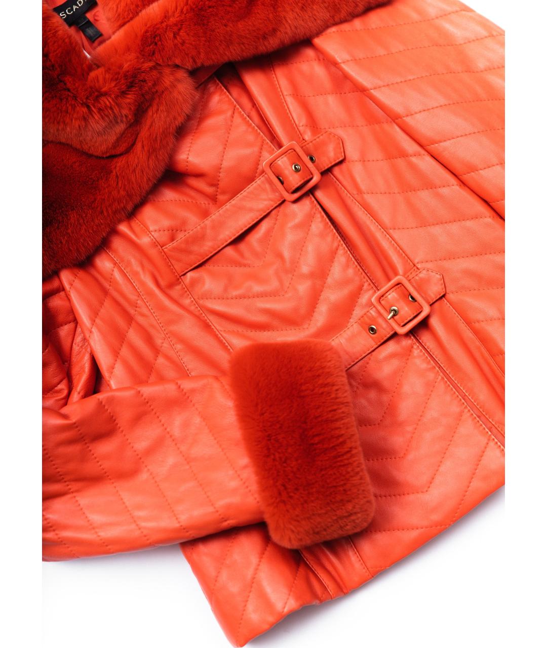 ESCADA Оранжевая кожаная куртка, фото 4