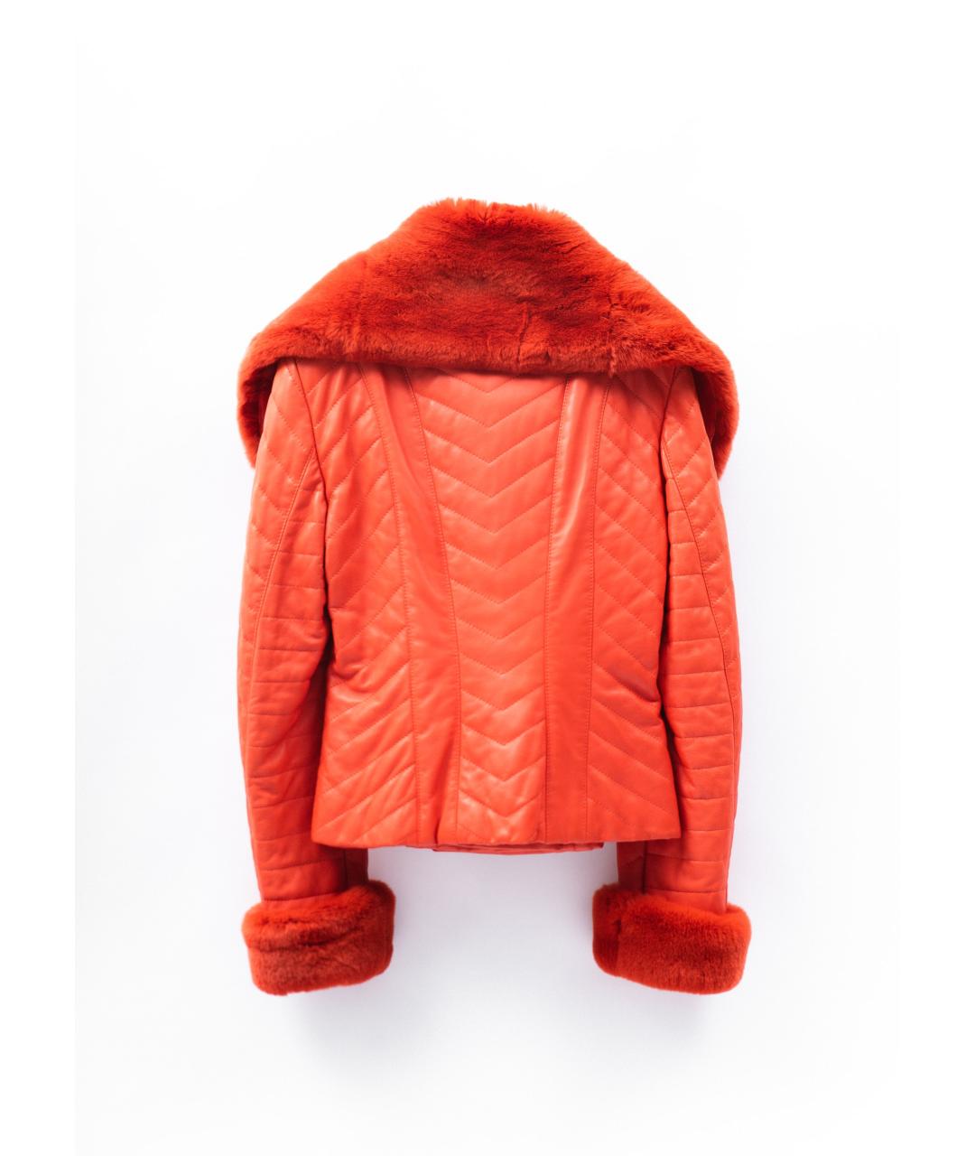 ESCADA Оранжевая кожаная куртка, фото 2