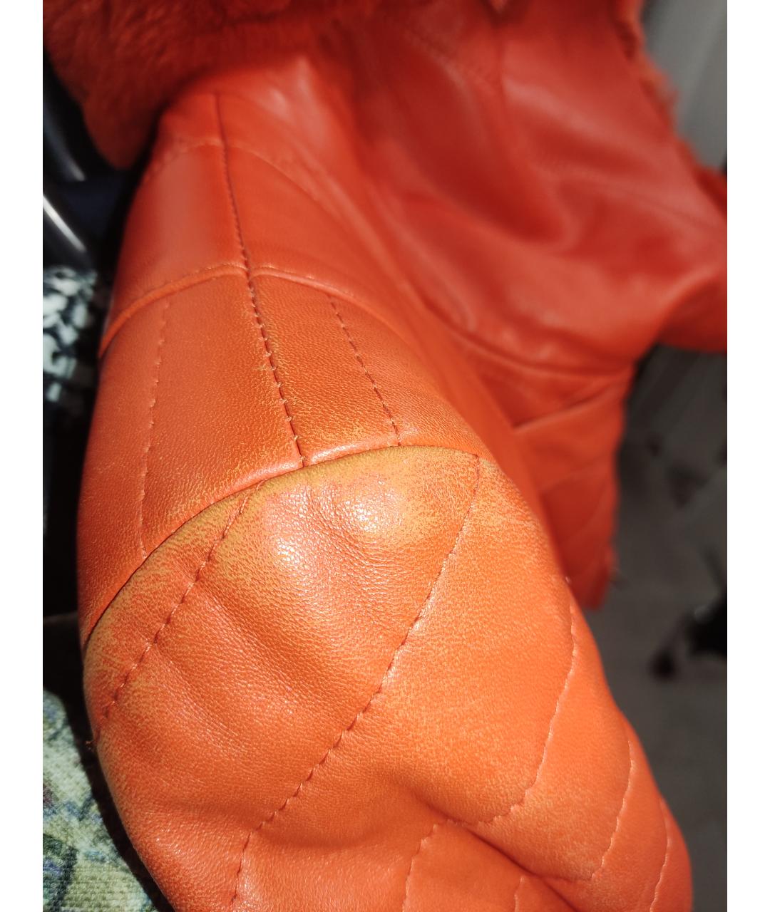 ESCADA Оранжевая кожаная куртка, фото 7