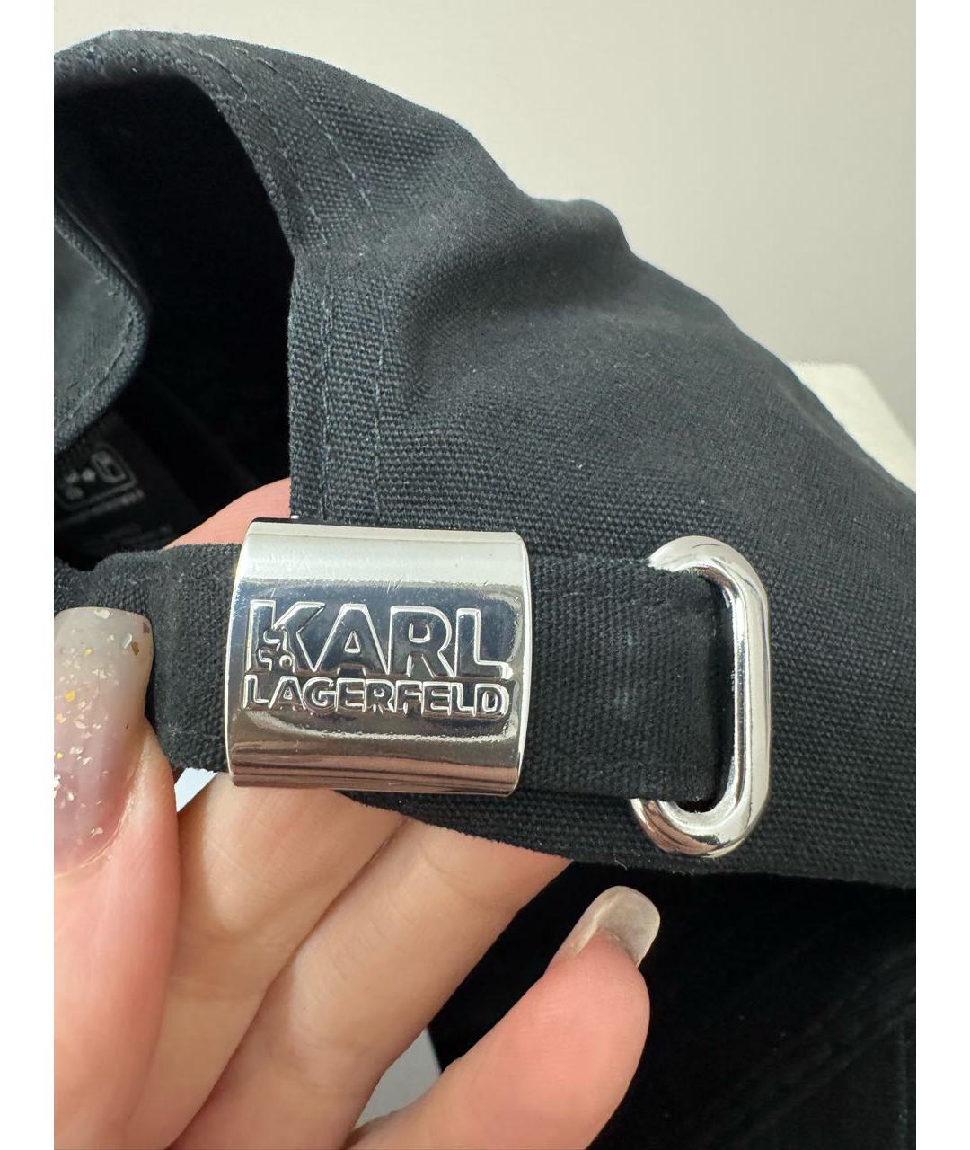 KARL LAGERFELD Черная синтетическая кепка, фото 7