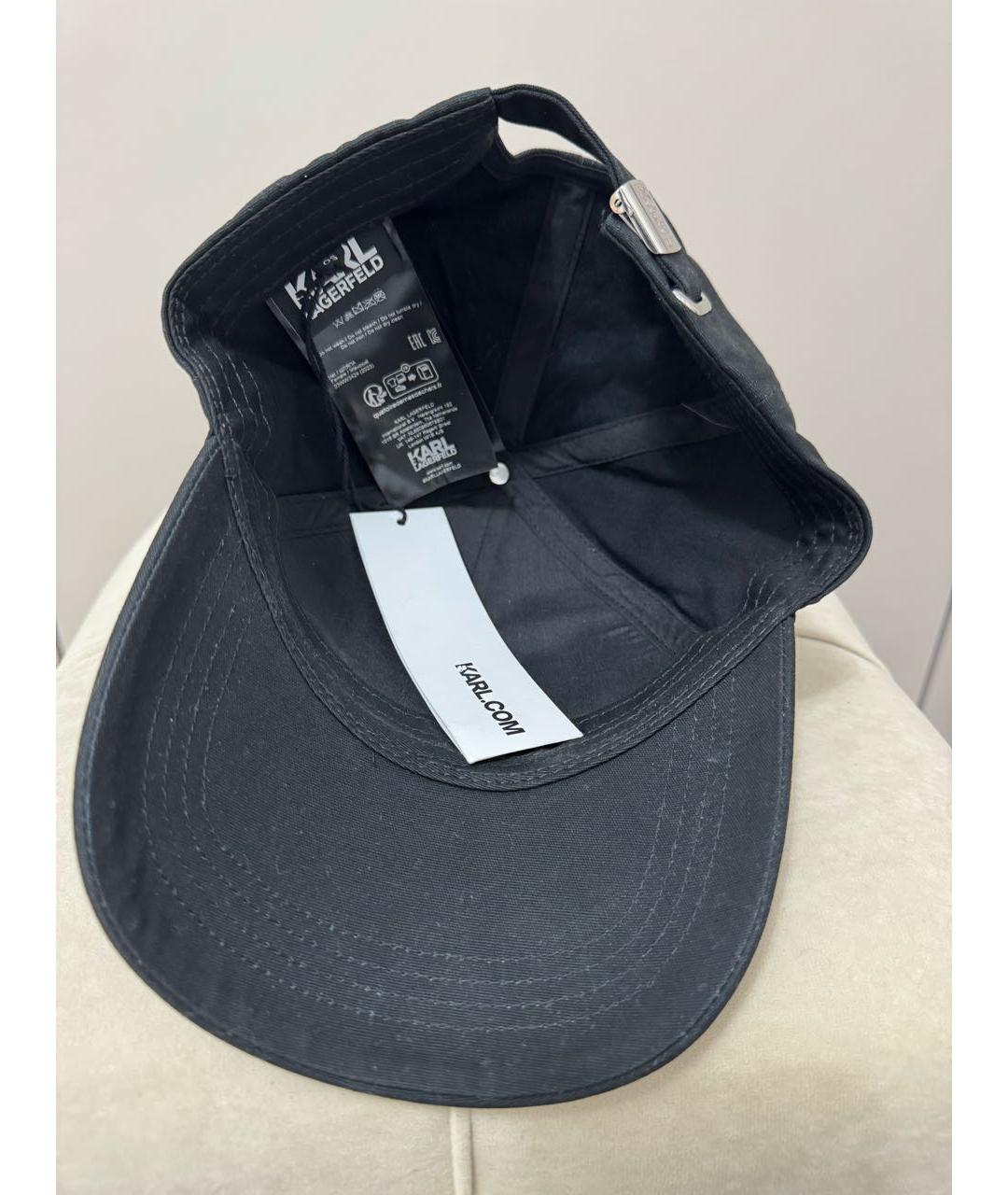 KARL LAGERFELD Черная синтетическая кепка, фото 8