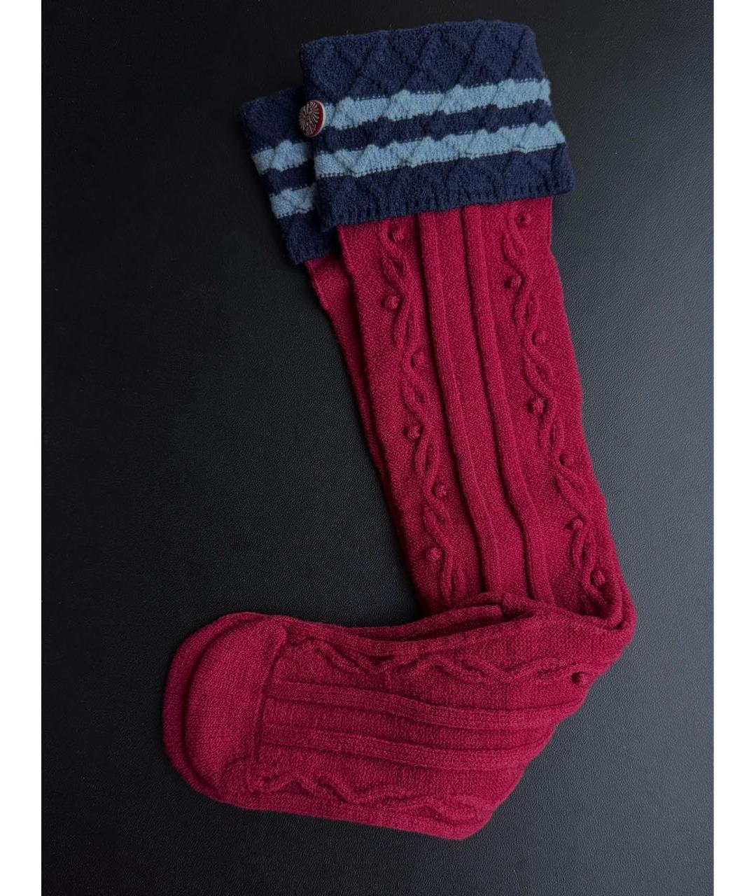 CHANEL Бордовые носки, чулки и колготы, фото 4