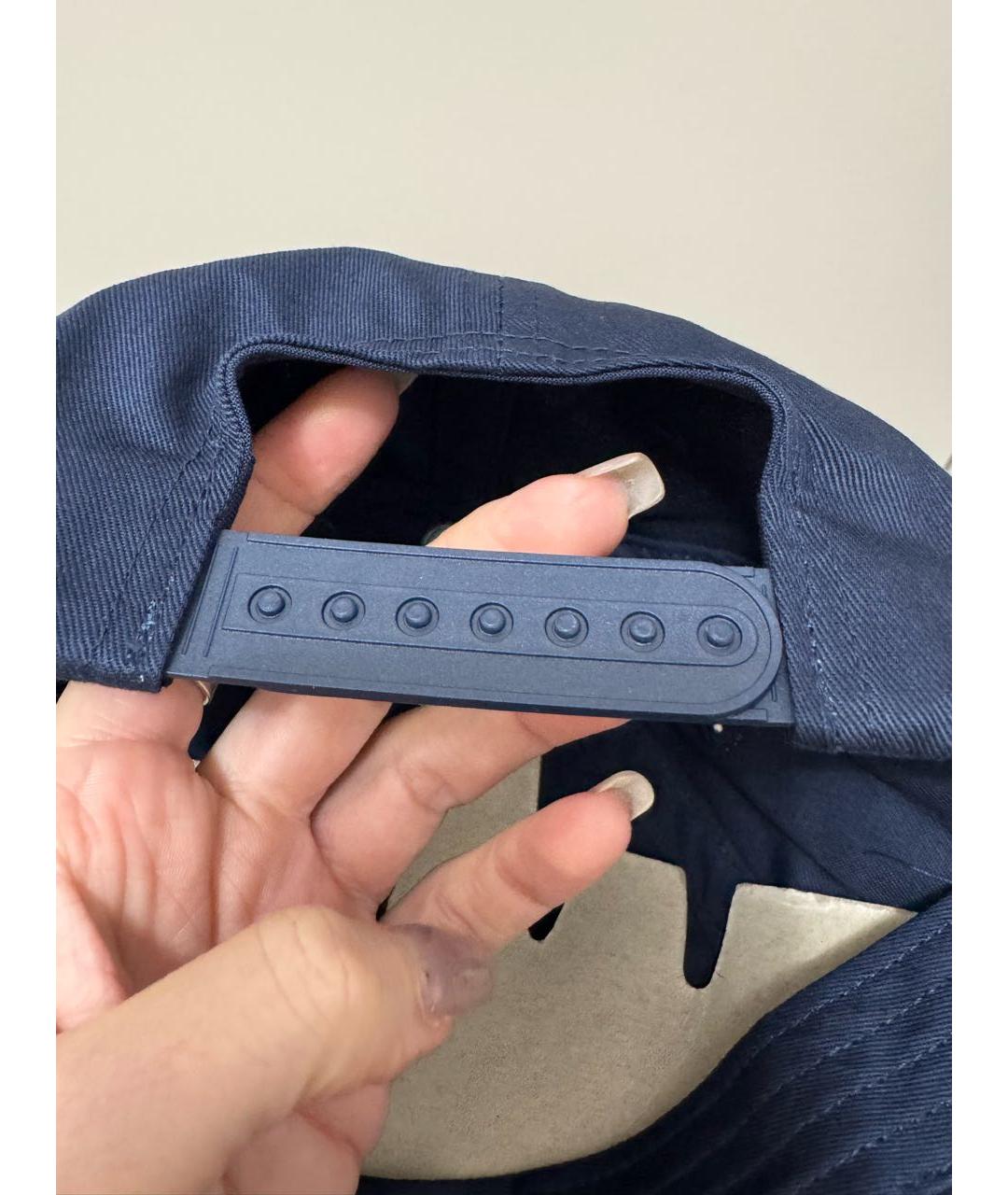 EMPORIO ARMANI Темно-синяя хлопковая кепка/бейсболка, фото 5