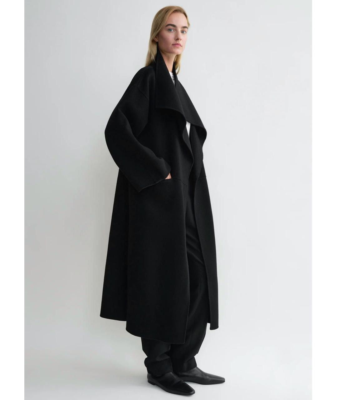 TOTEME Черное шерстяное пальто, фото 6