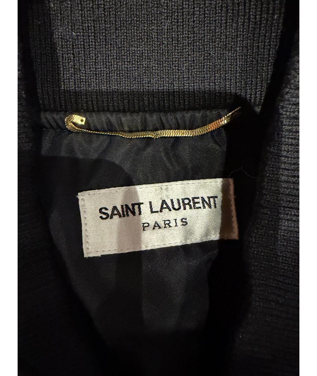 SAINT LAURENT Черная полиамидовая куртка, фото 4