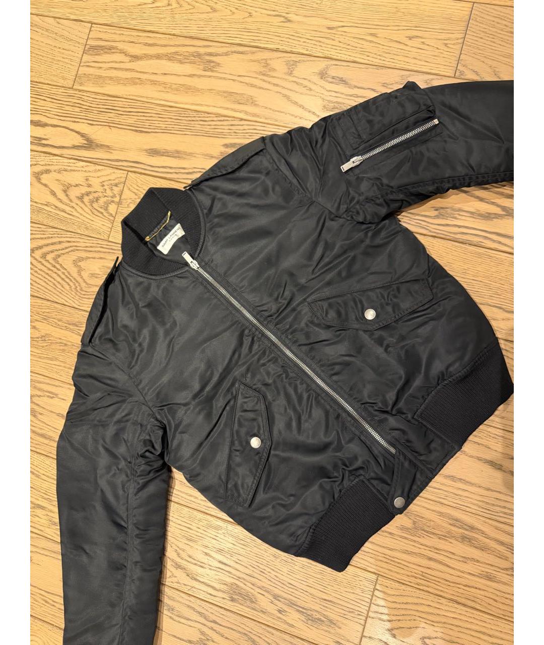 SAINT LAURENT Черная полиамидовая куртка, фото 5