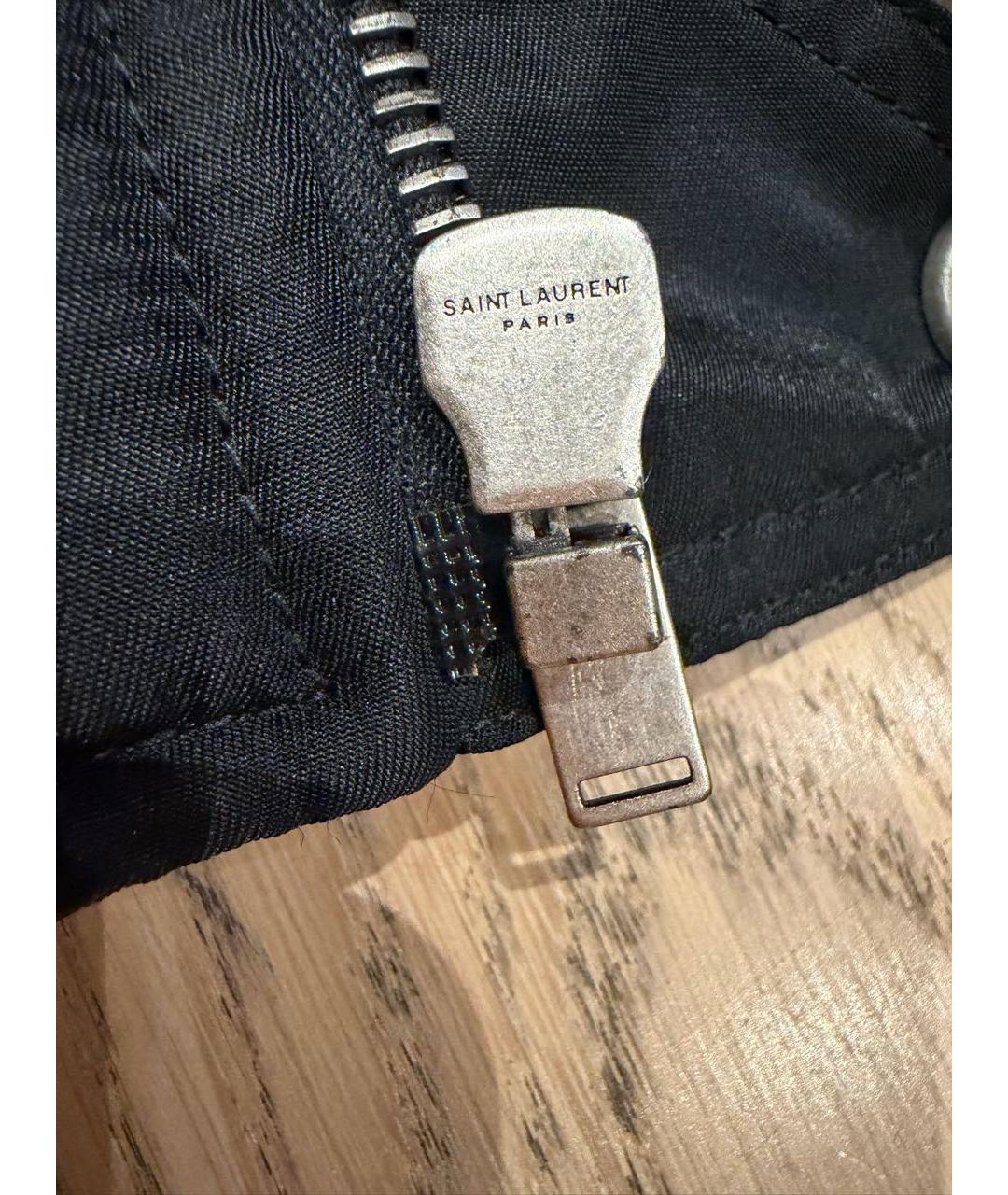 SAINT LAURENT Черная полиамидовая куртка, фото 8