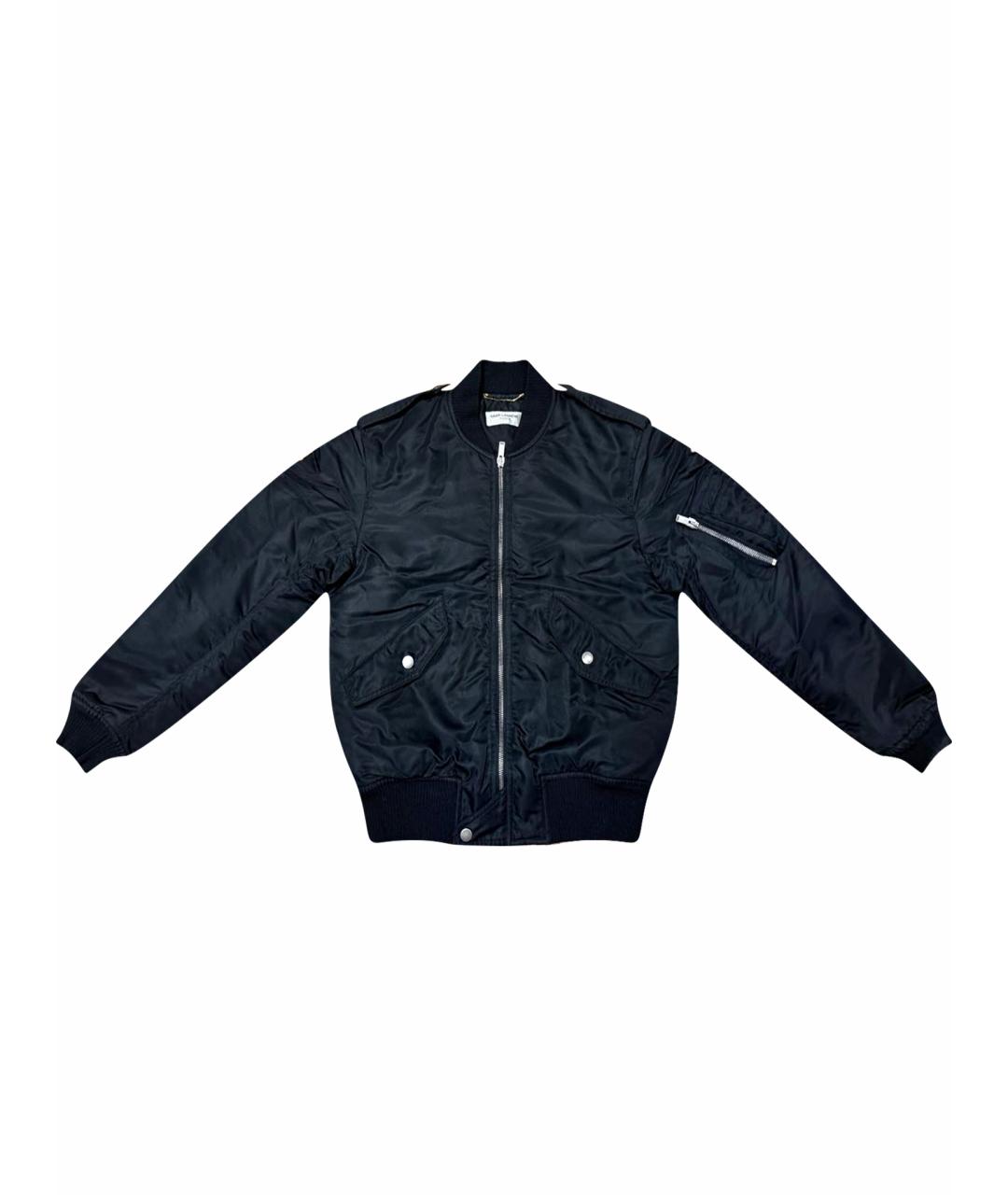 SAINT LAURENT Черная полиамидовая куртка, фото 1