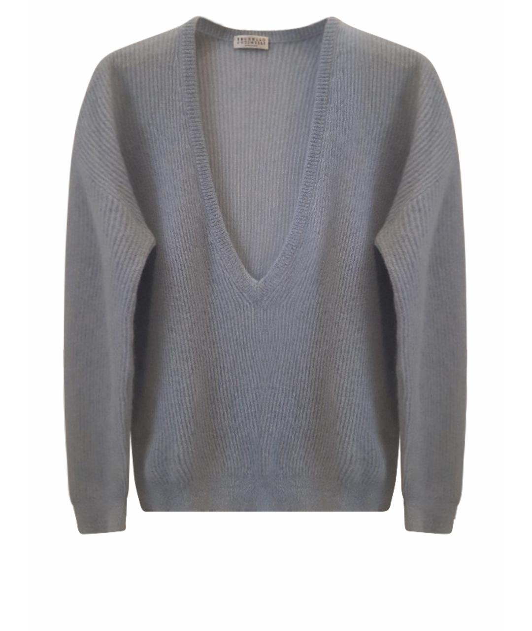 BRUNELLO CUCINELLI Голубой шерстяной джемпер / свитер, фото 1