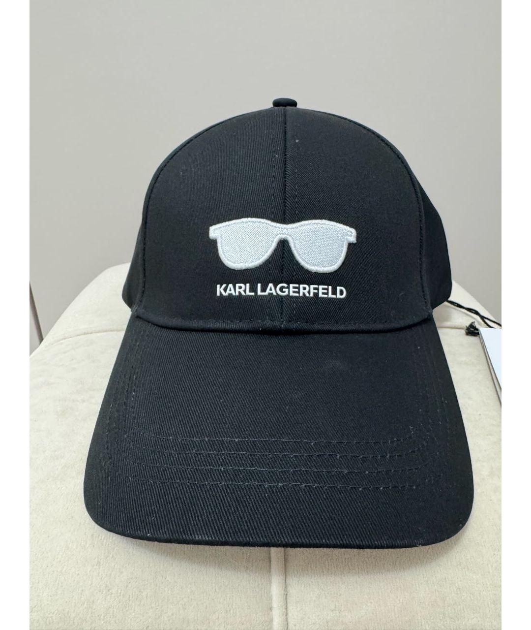 KARL LAGERFELD Черная хлопковая кепка, фото 9