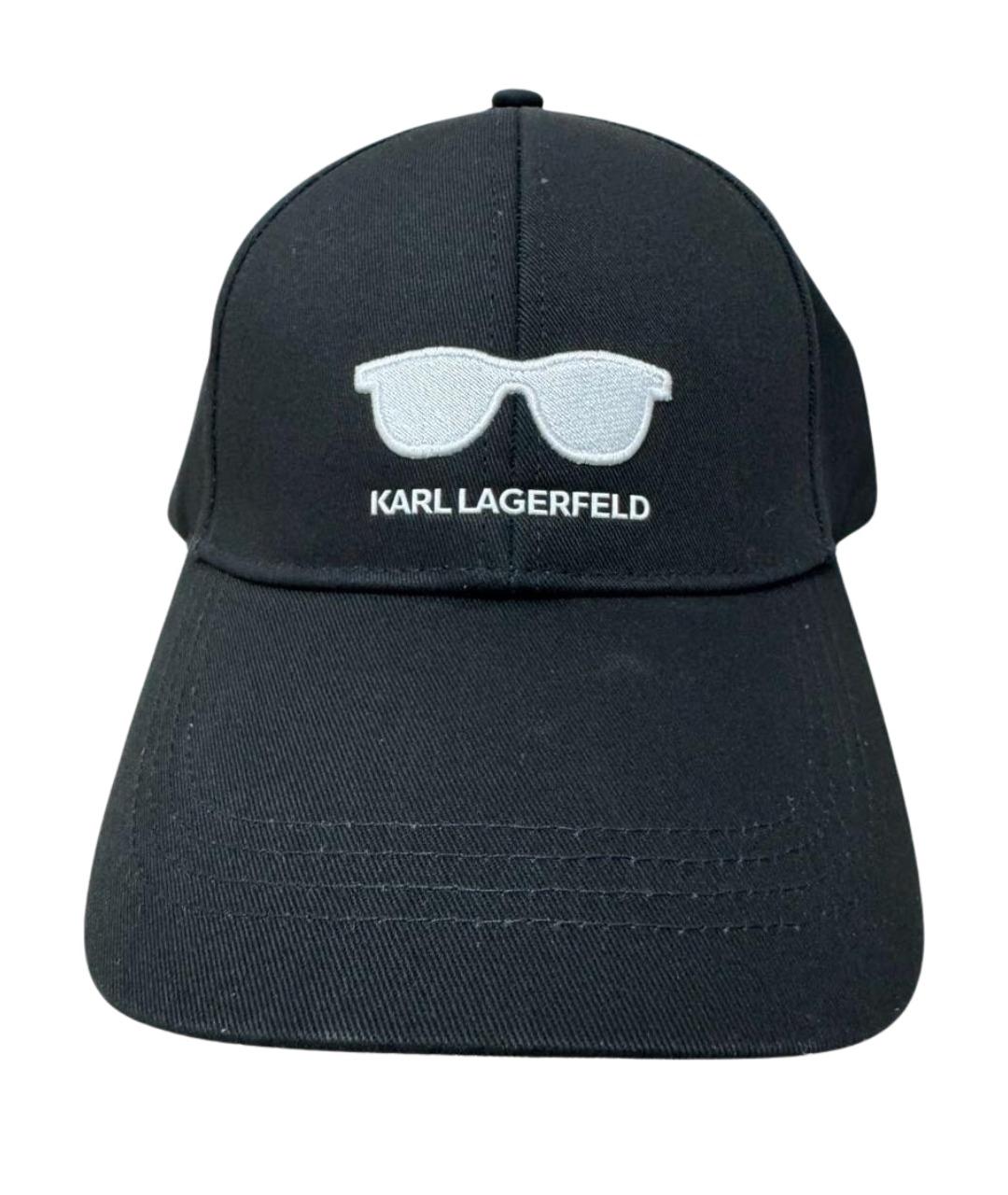 KARL LAGERFELD Черная хлопковая кепка, фото 1