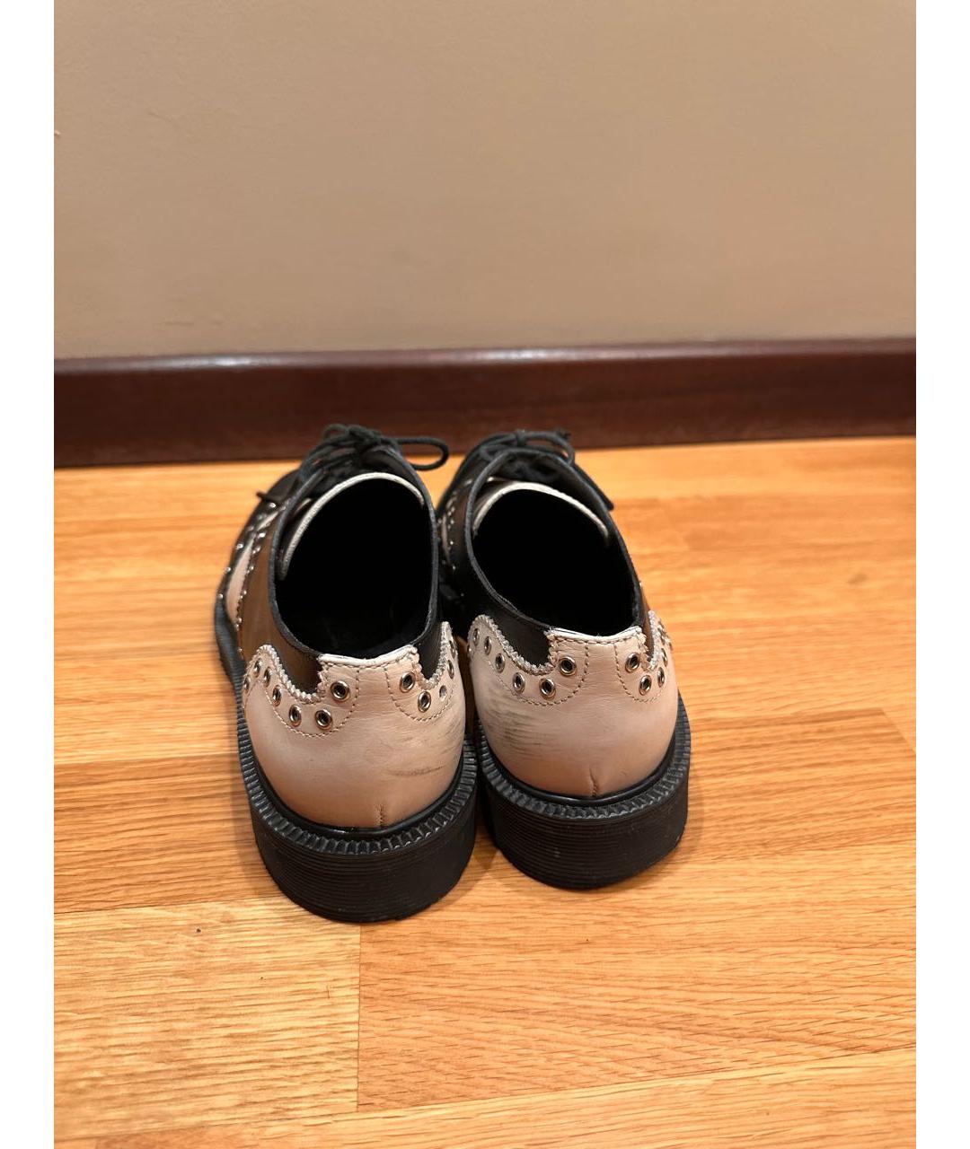 GIUSEPPE ZANOTTI DESIGN Черные кожаные брогги и оксфорды, фото 4