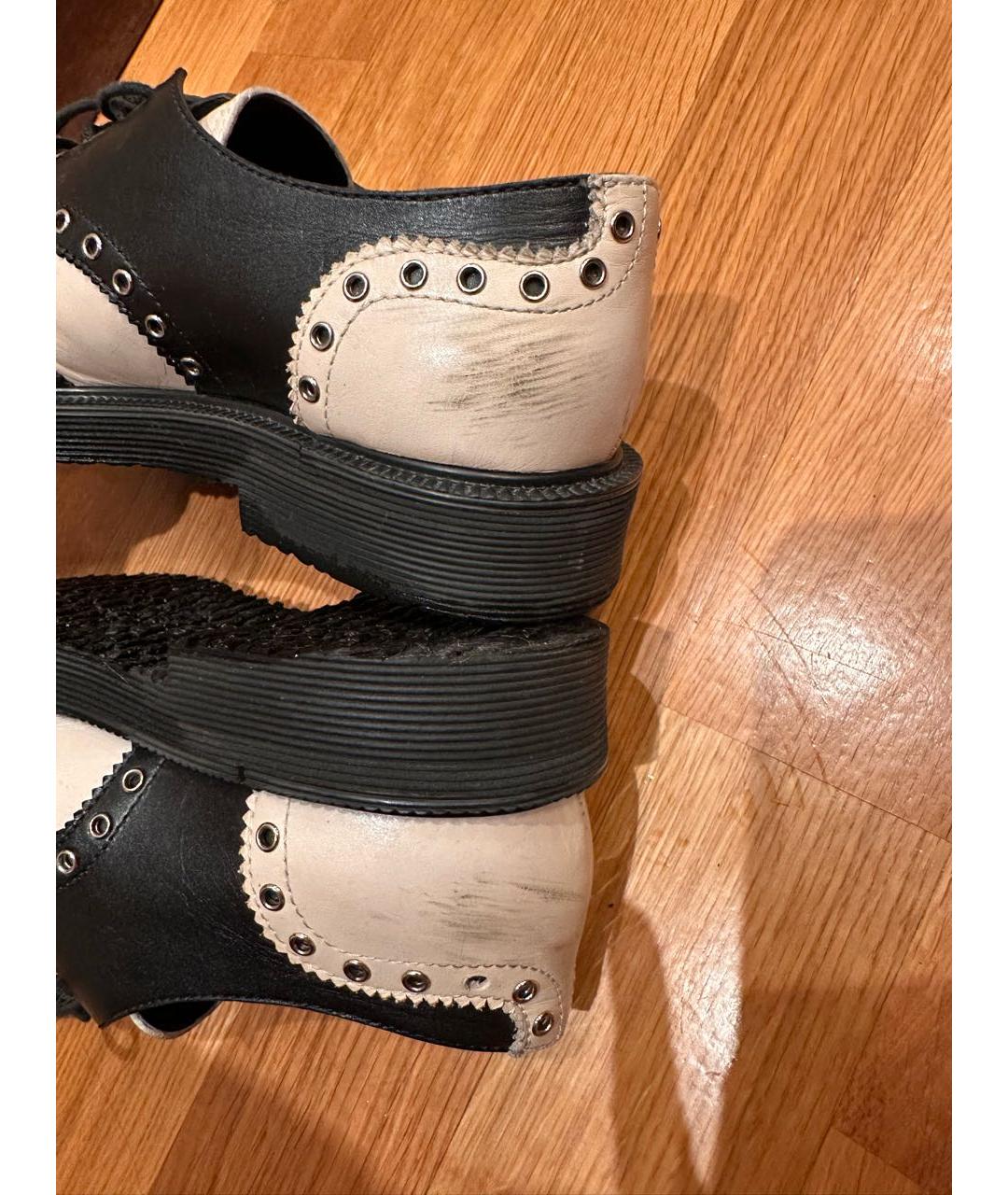 GIUSEPPE ZANOTTI DESIGN Черные кожаные брогги и оксфорды, фото 5