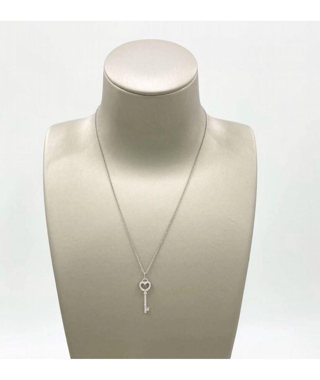 TIFFANY&CO Белая платиновая подвеска, фото 2