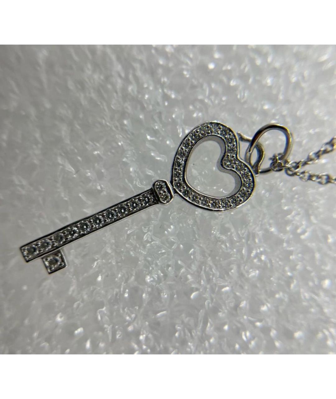 TIFFANY&CO Белая платиновая подвеска, фото 8