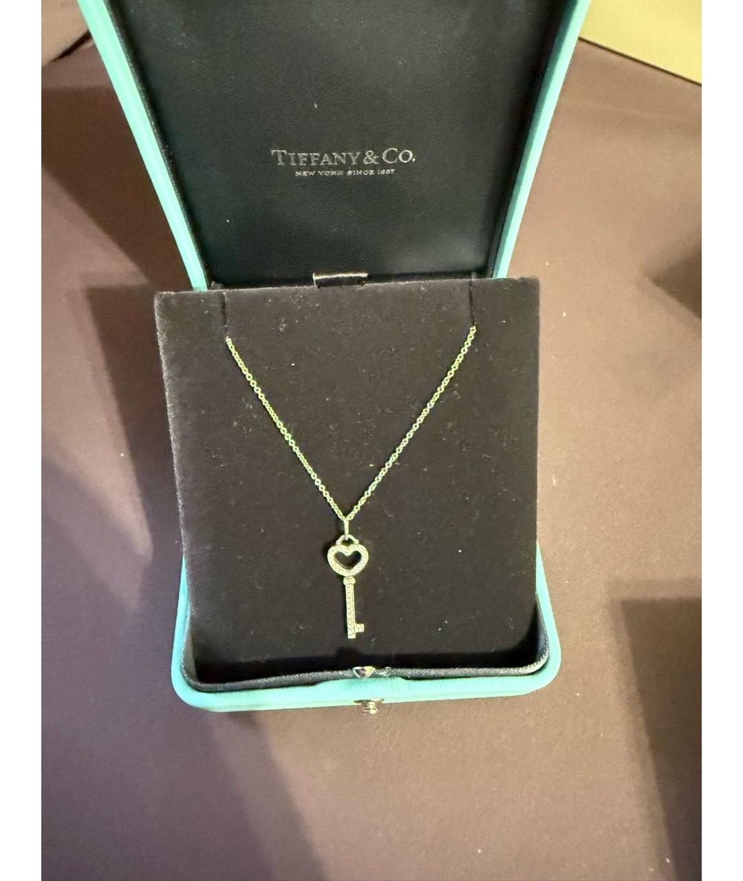 TIFFANY&CO Белая платиновая подвеска, фото 3