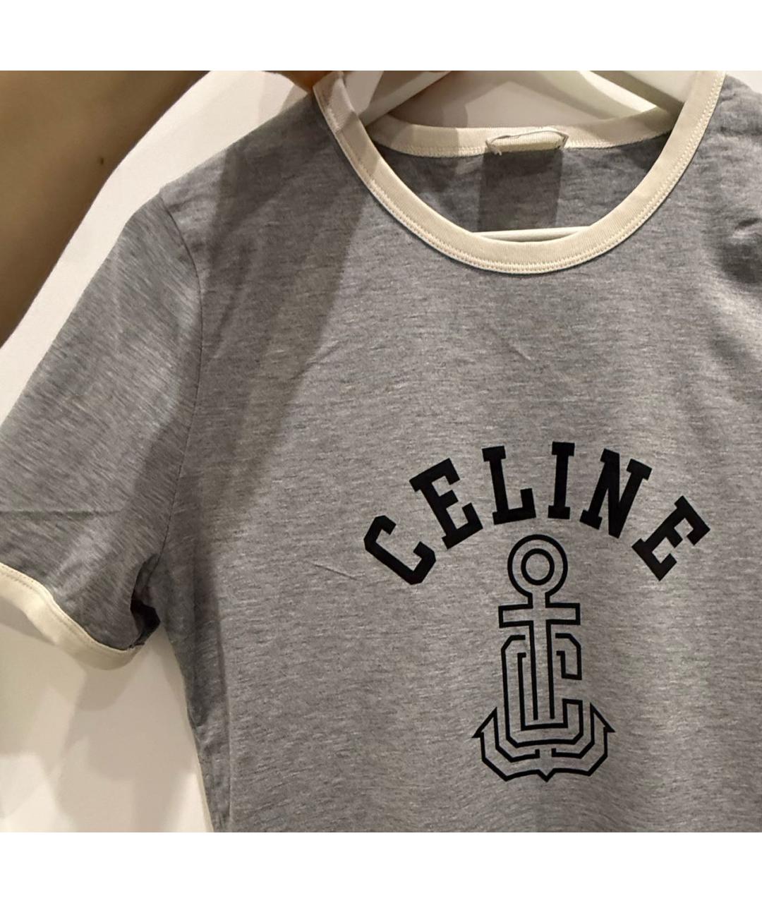 CELINE Серая футболка, фото 4