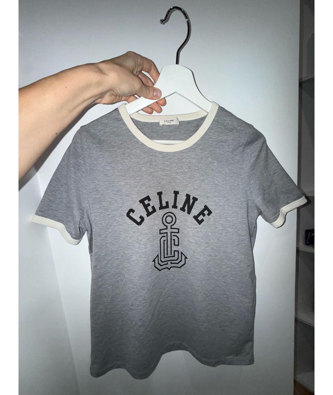 CELINE Серая футболка, фото 5