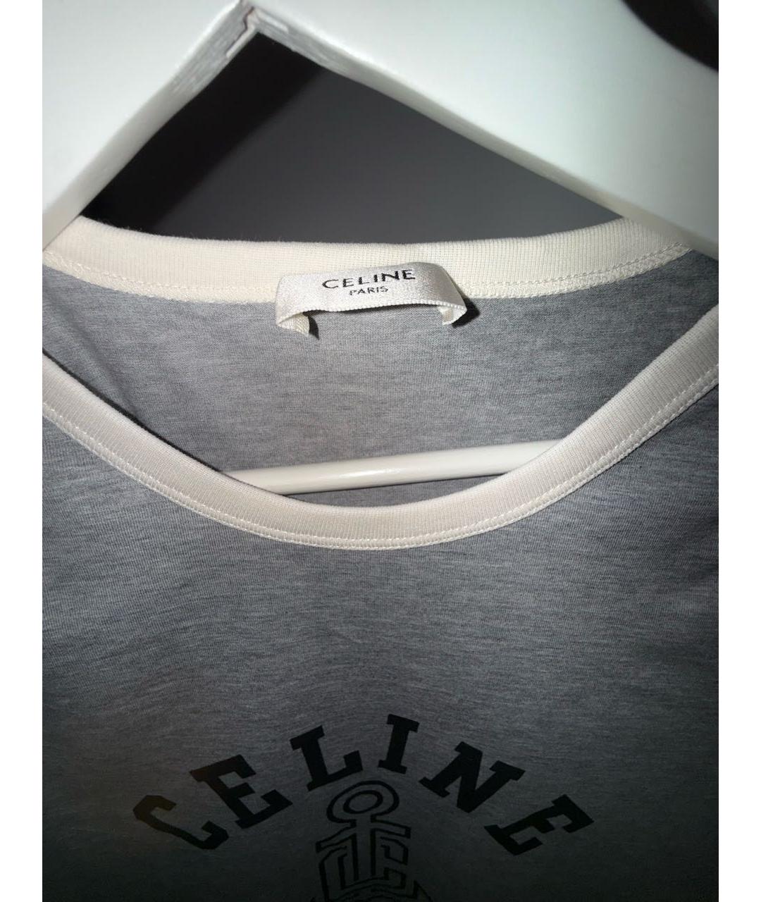 CELINE Серая футболка, фото 3
