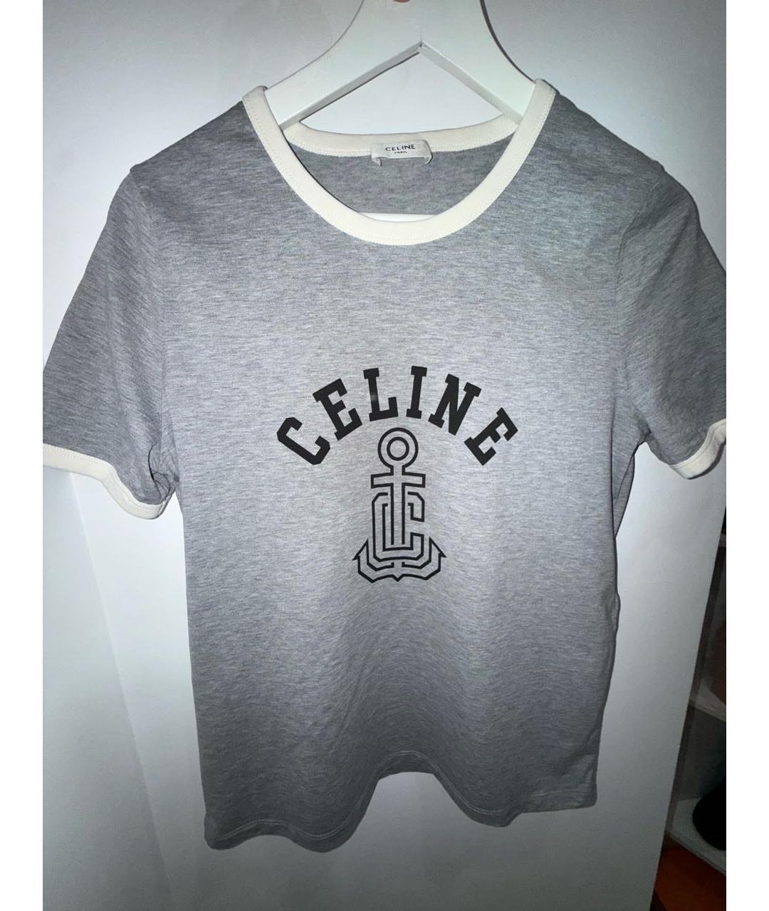 CELINE Серая футболка, фото 2
