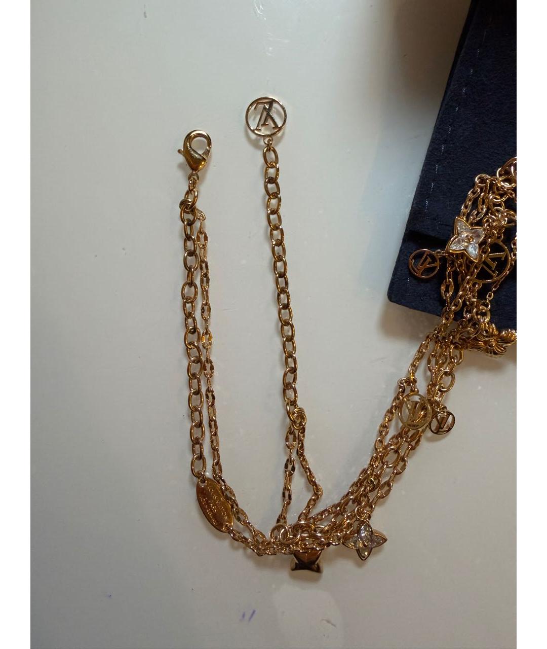 LOUIS VUITTON Золотое металлическое колье, фото 3
