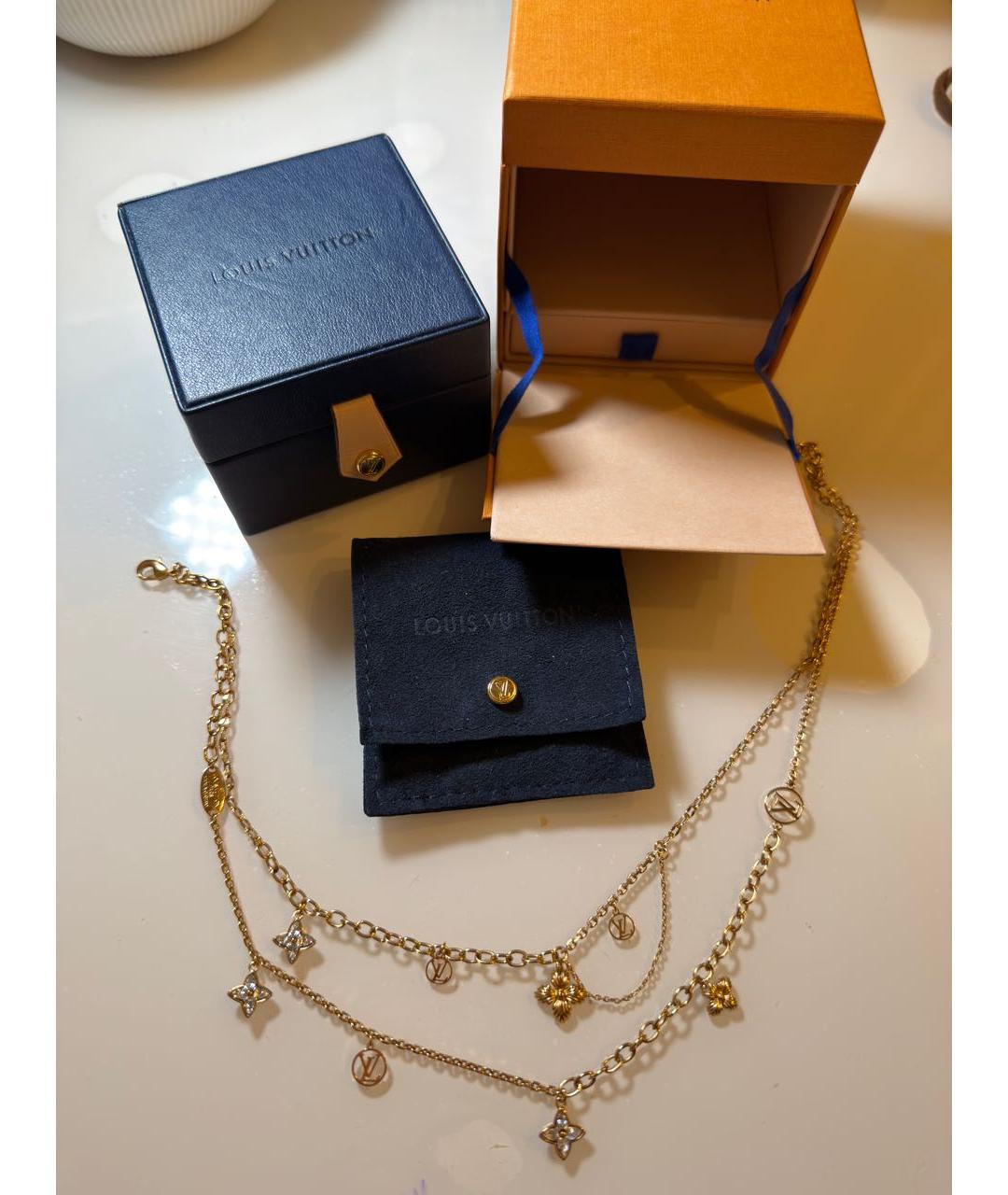 LOUIS VUITTON Золотое металлическое колье, фото 2