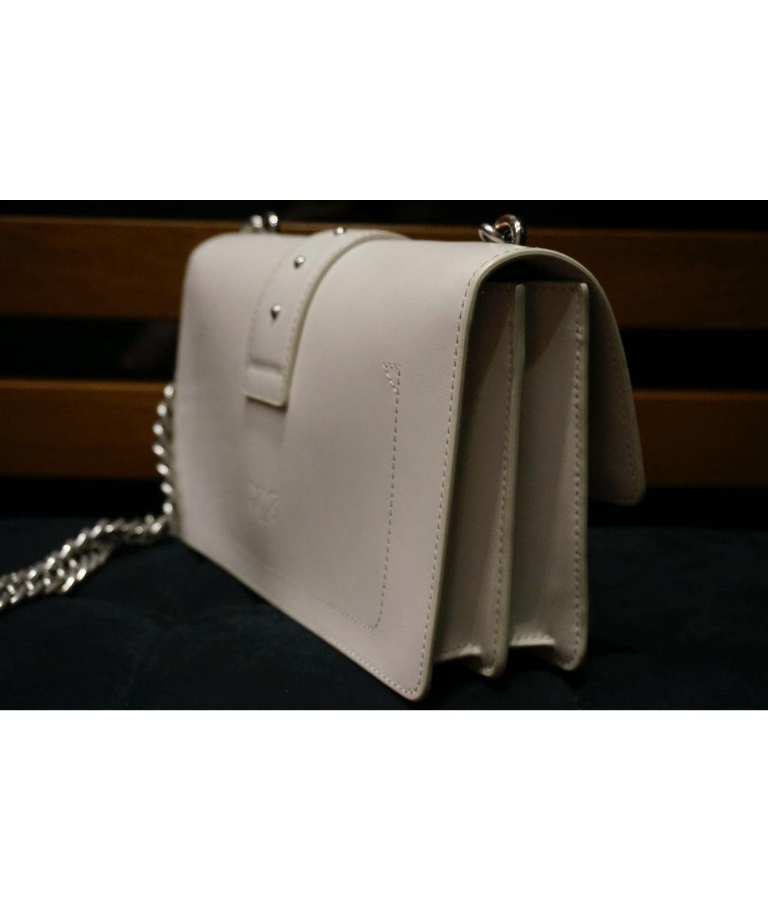 PINKO Белая кожаная сумка через плечо, фото 2