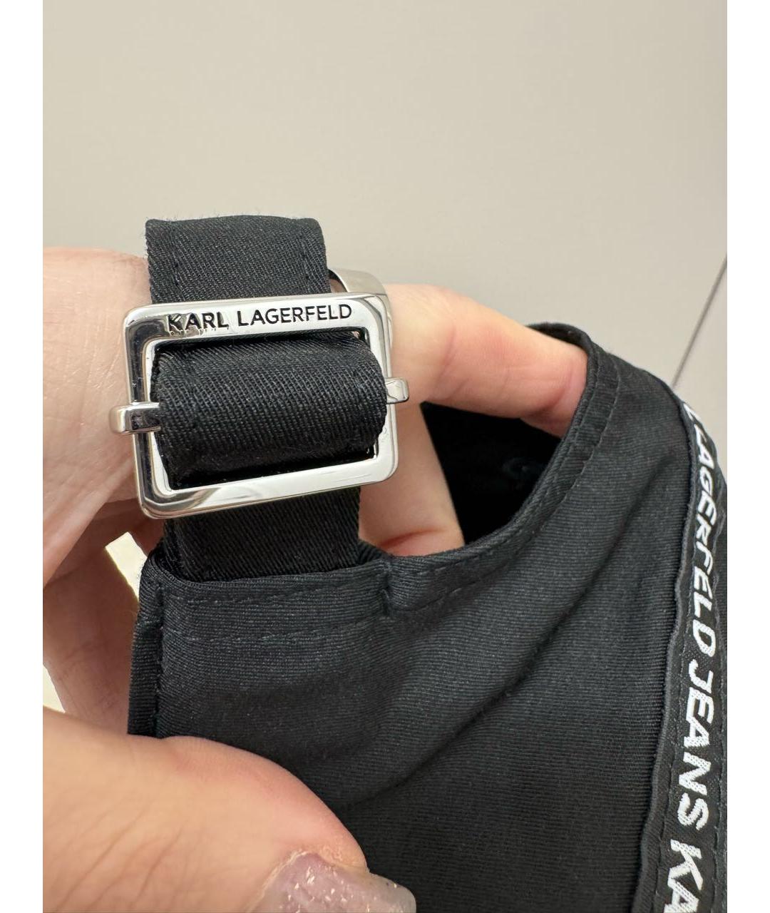 KARL LAGERFELD Черная синтетическая кепка, фото 8