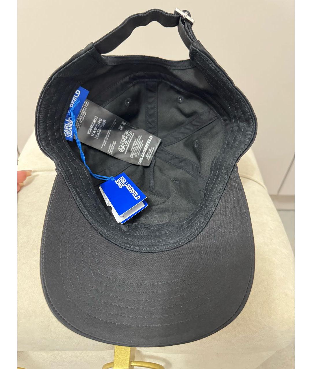 KARL LAGERFELD Черная синтетическая кепка, фото 6