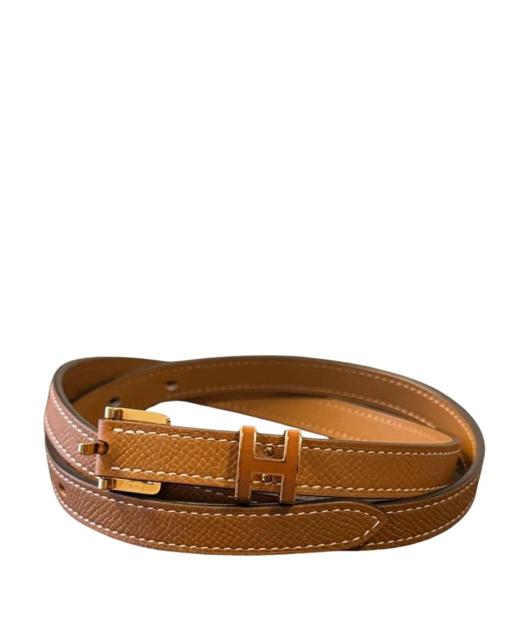 HERMES Коричневый кожаный ремень, фото 1