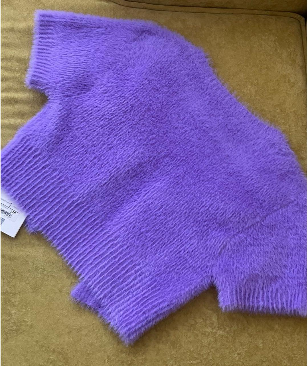 JACQUEMUS Фиолетовый полиамидовый кардиган, фото 6