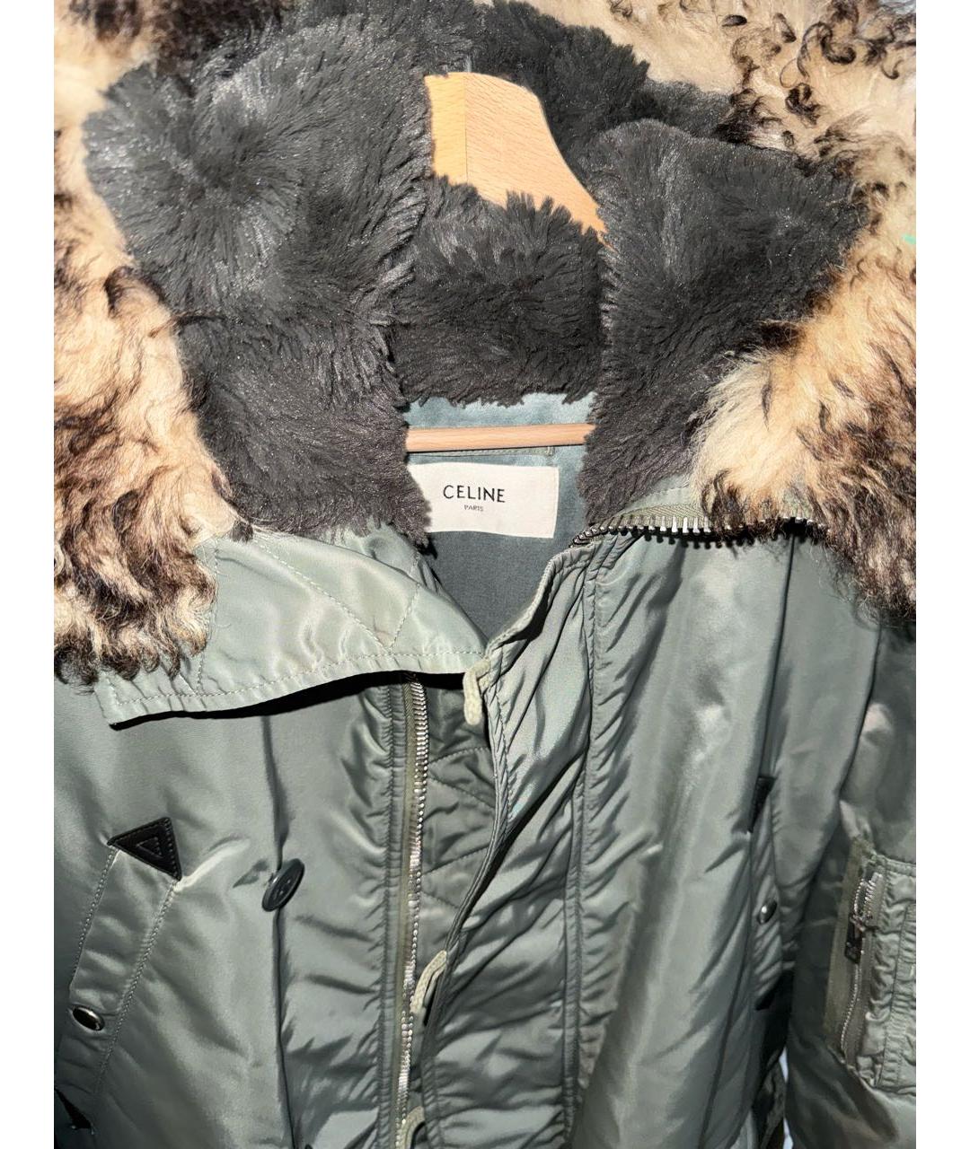 CELINE Хаки полиамидовая парка, фото 3