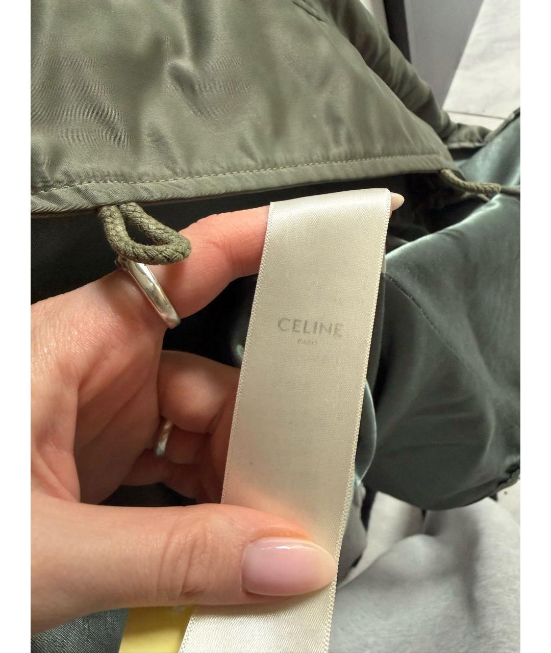 CELINE Хаки полиамидовая парка, фото 6