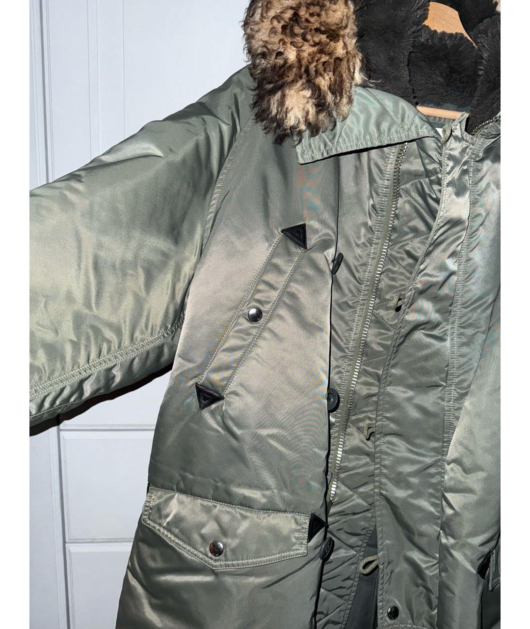 CELINE Хаки полиамидовая парка, фото 4