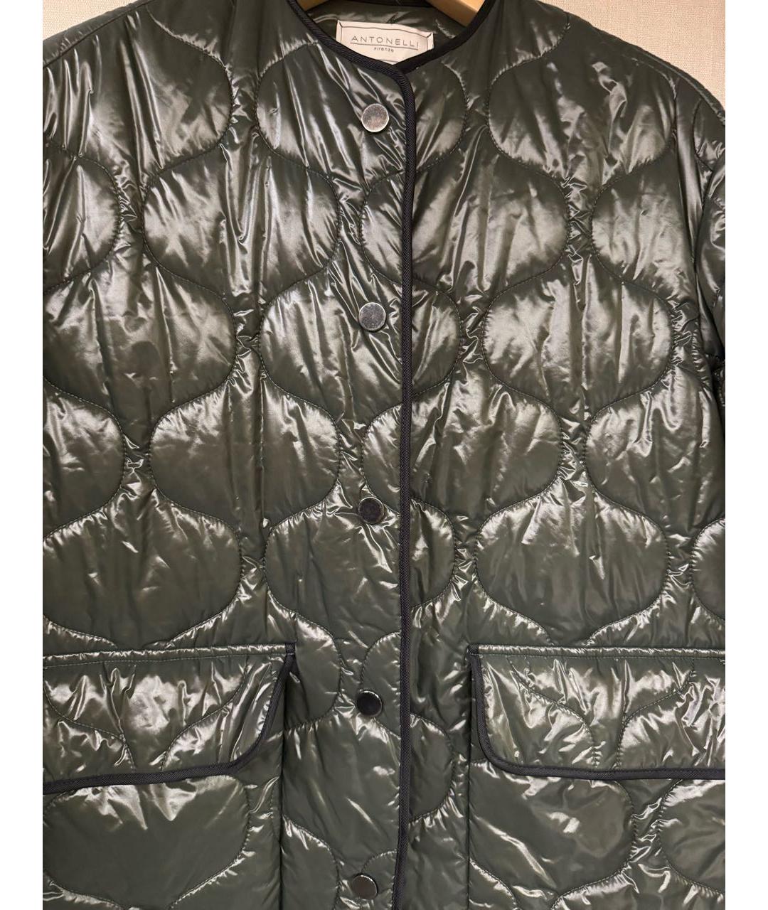 ANTONELLI FIRENZE Хаки полиамидовая куртка, фото 7