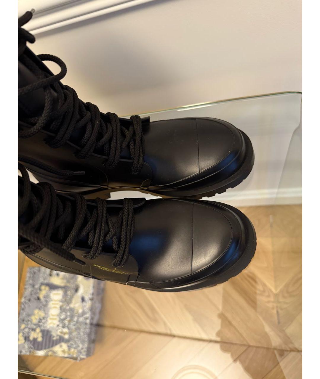 CHRISTIAN DIOR Черные резиновые ботинки, фото 3