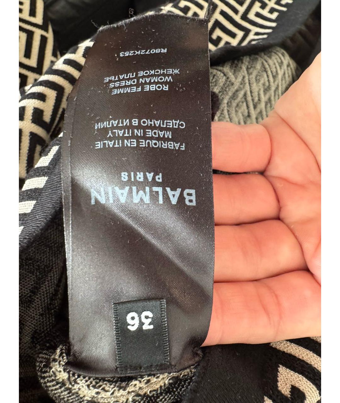 BALMAIN Черное шерстяное платье, фото 4