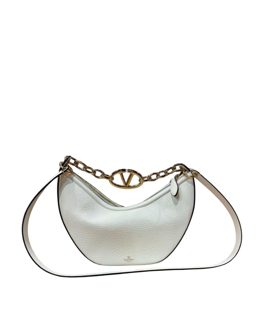 VALENTINO Бежевая кожаная сумка через плечо, фото 1