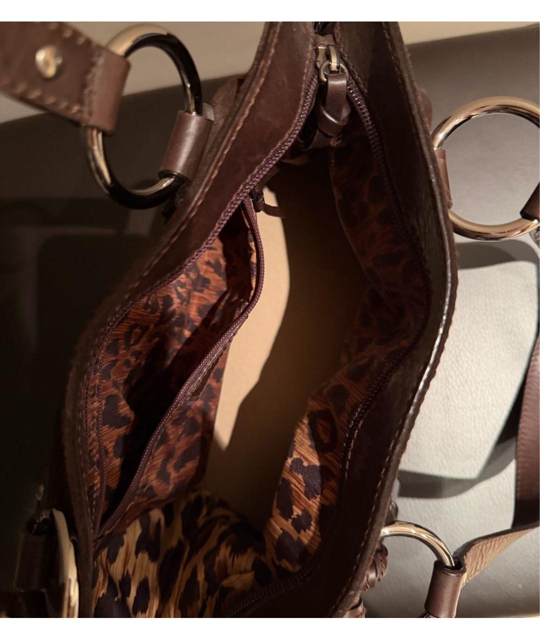 DOLCE&GABBANA Коричневая замшевая сумка с короткими ручками, фото 4