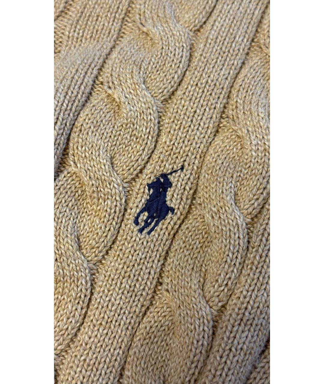 RALPH LAUREN Бежевый хлопковый джемпер / свитер, фото 4