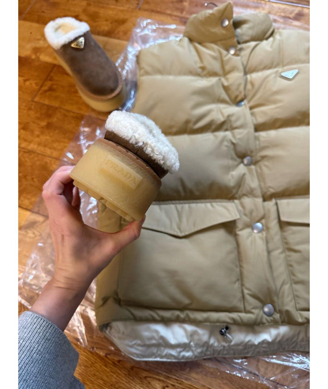 PRADA Коричневые замшевые сабо, фото 8