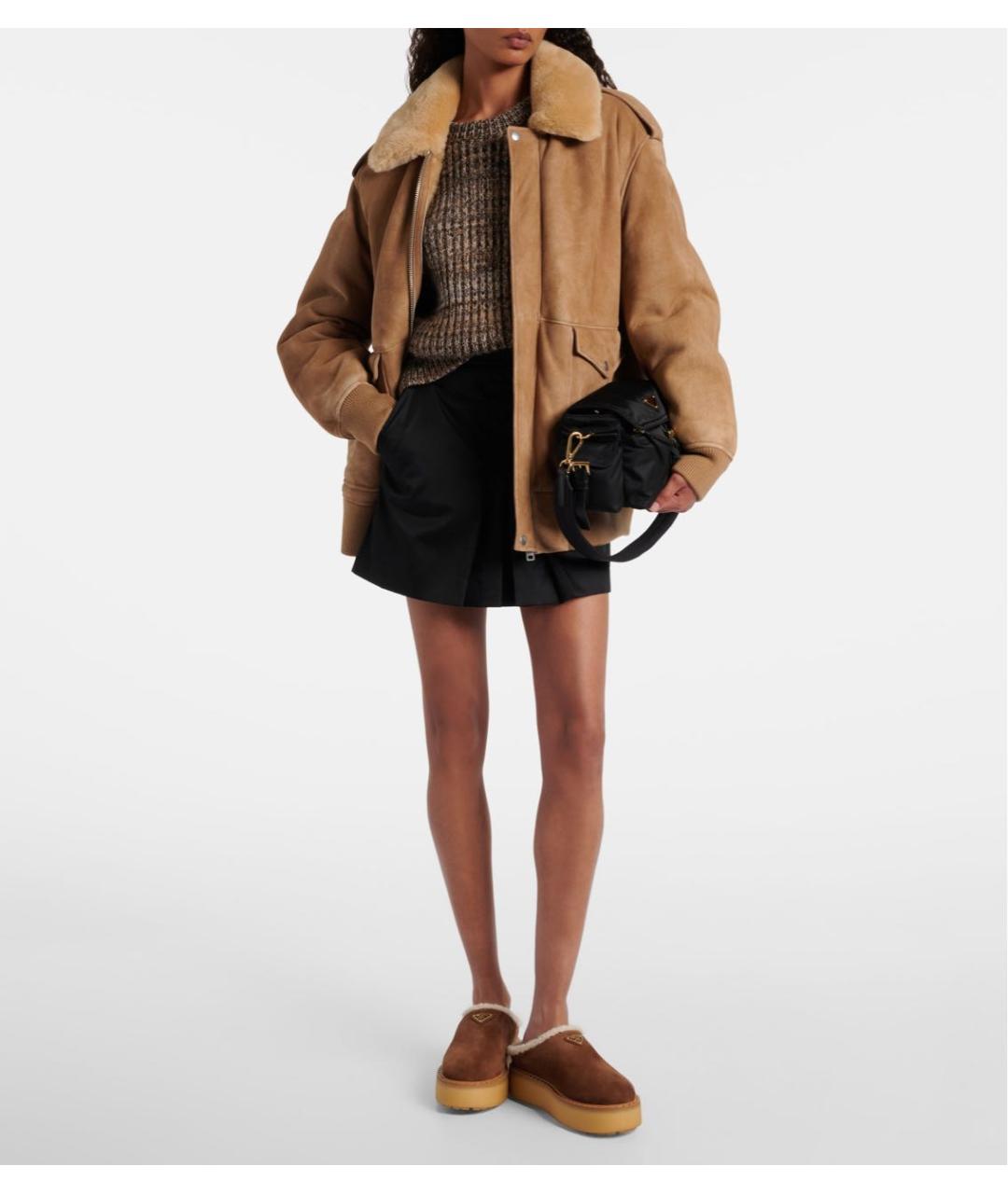 PRADA Коричневые замшевые сабо, фото 4