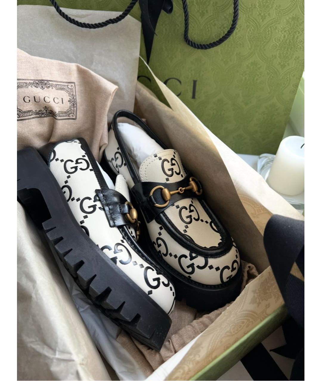 GUCCI Черные кожаные лоферы, фото 3